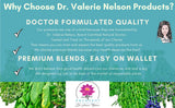 Dr. Valerie Nelson etiqueta con ingredientes destacando composición completa