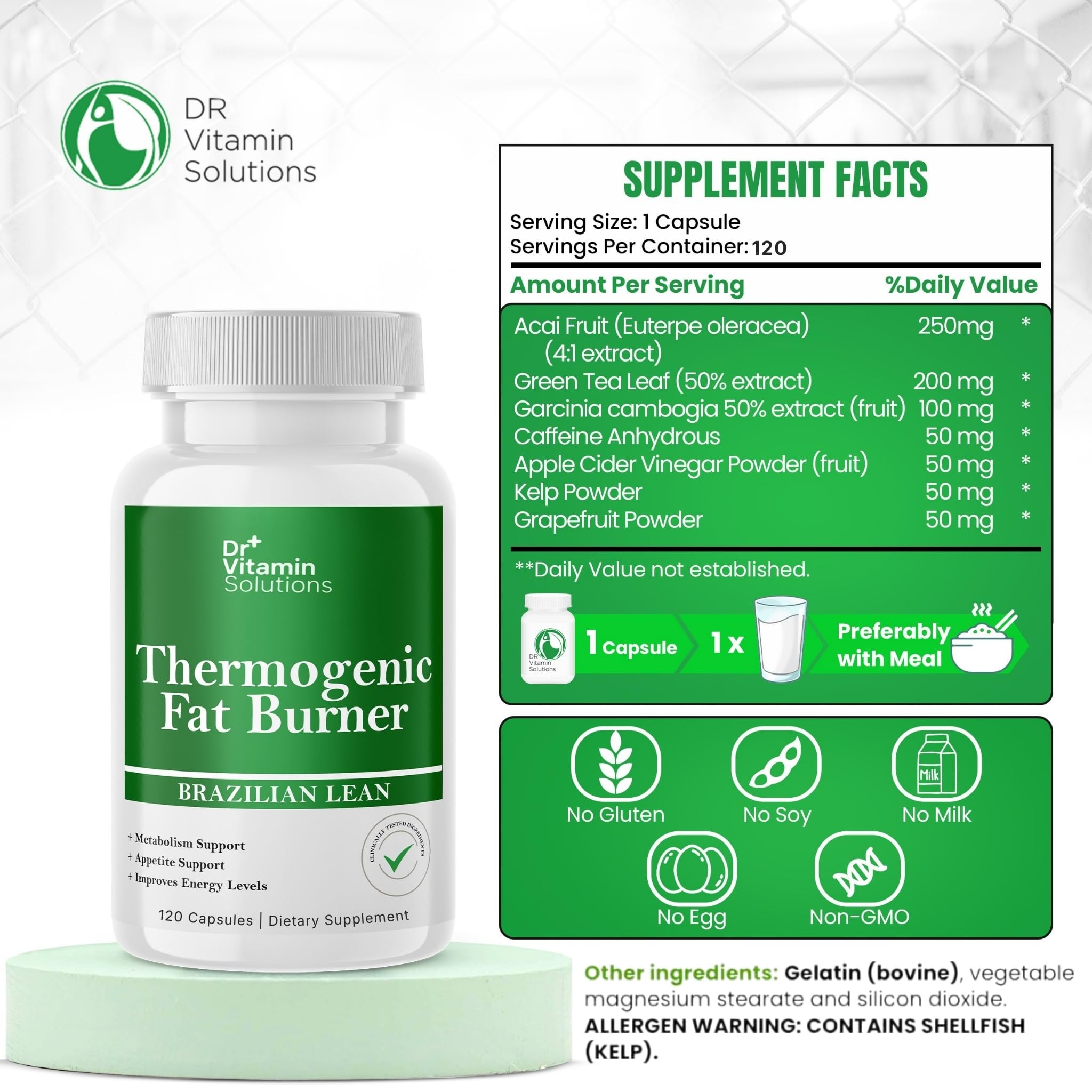 DR VITAMIN SOLUTIONS cápsulas enfocadas para fácil ingestión y uso