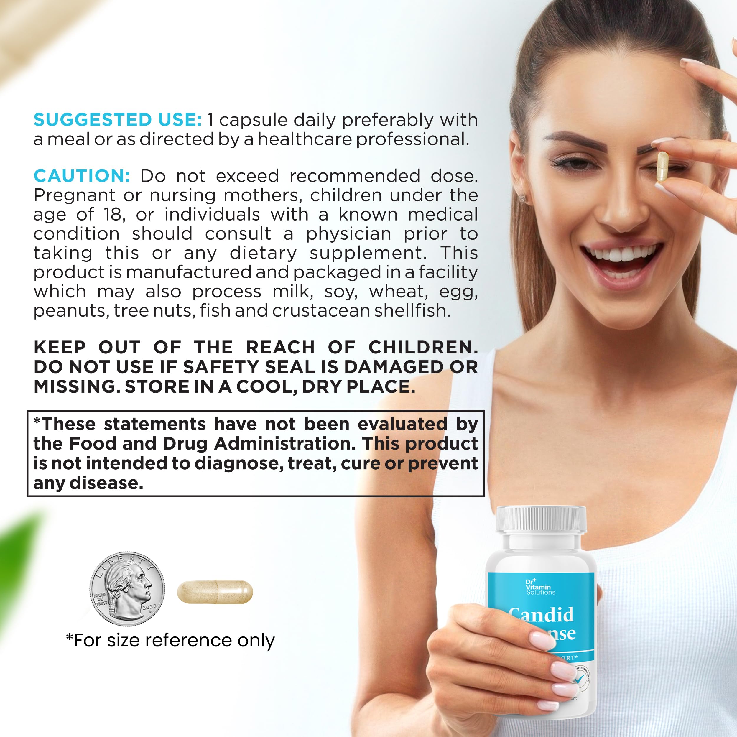 DR VITAMIN SOLUTIONS lista de composición mostrando ingredientes clave y su función