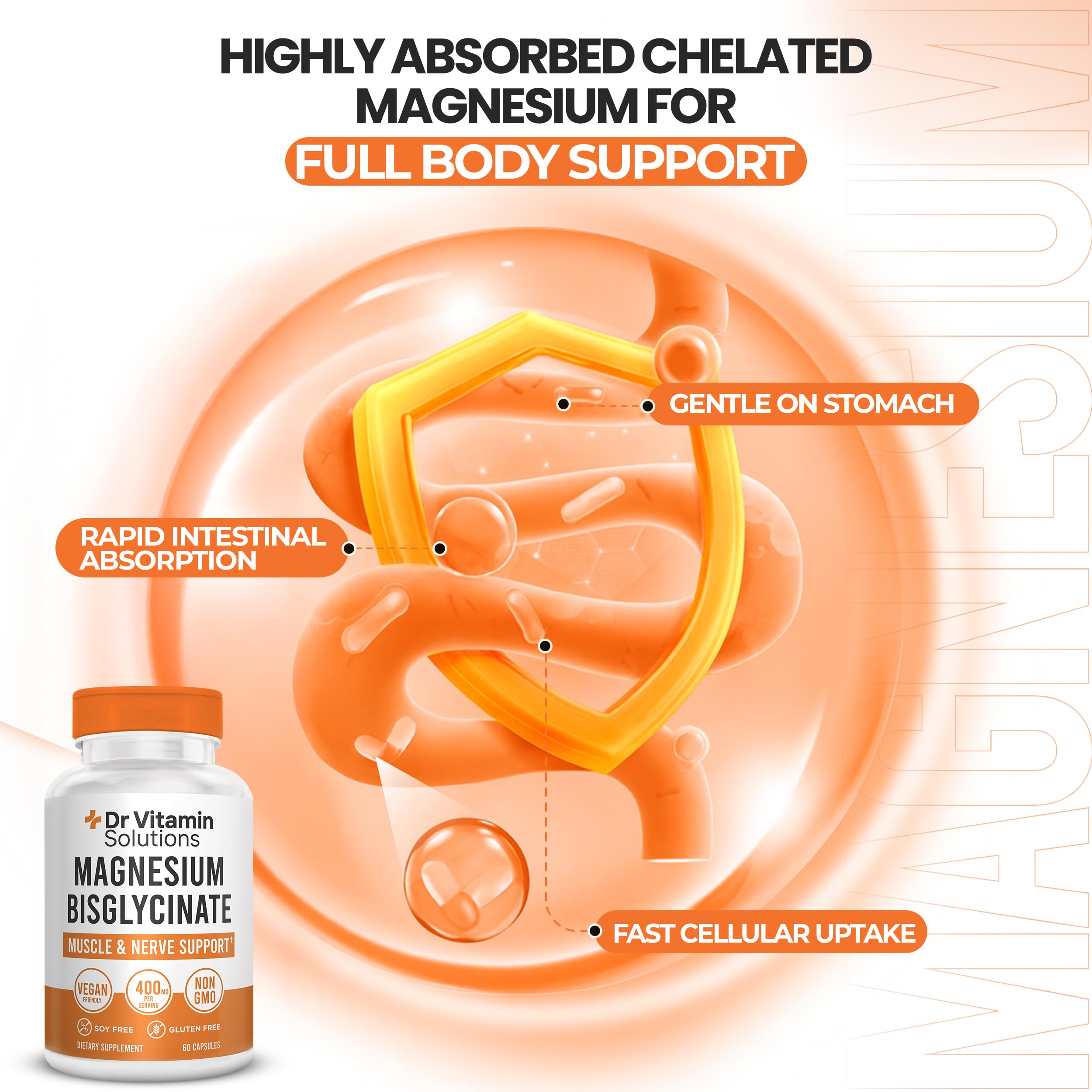 DR VITAMIN SOLUTIONS sello Albion® que indica magnesio quelado de alta absorción
