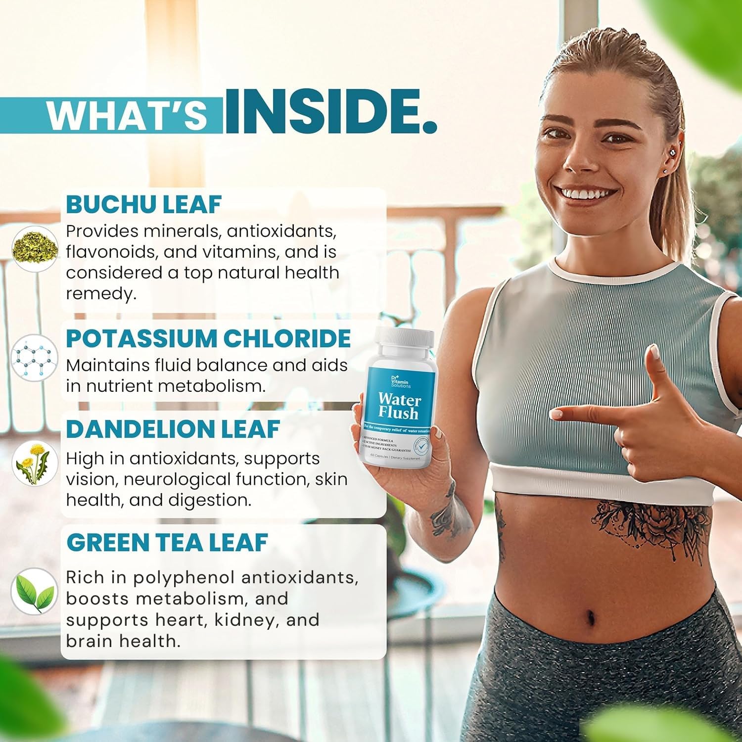 DR VITAMIN SOLUTIONS etiqueta con lista de ingredientes y beneficios visibles