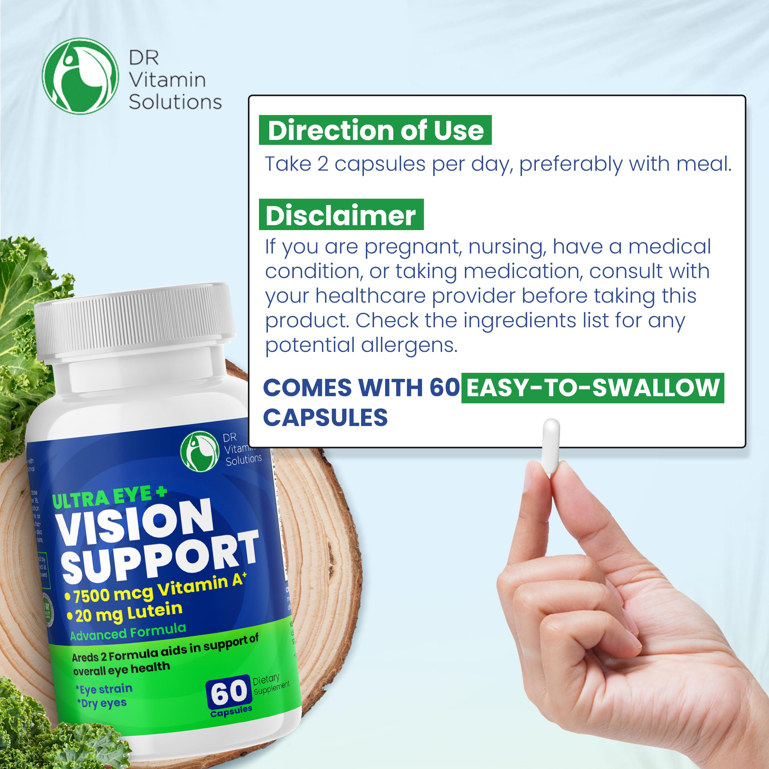 DR VITAMIN SOLUTIONS estilo de vida con pantalla destacando soporte ocular
