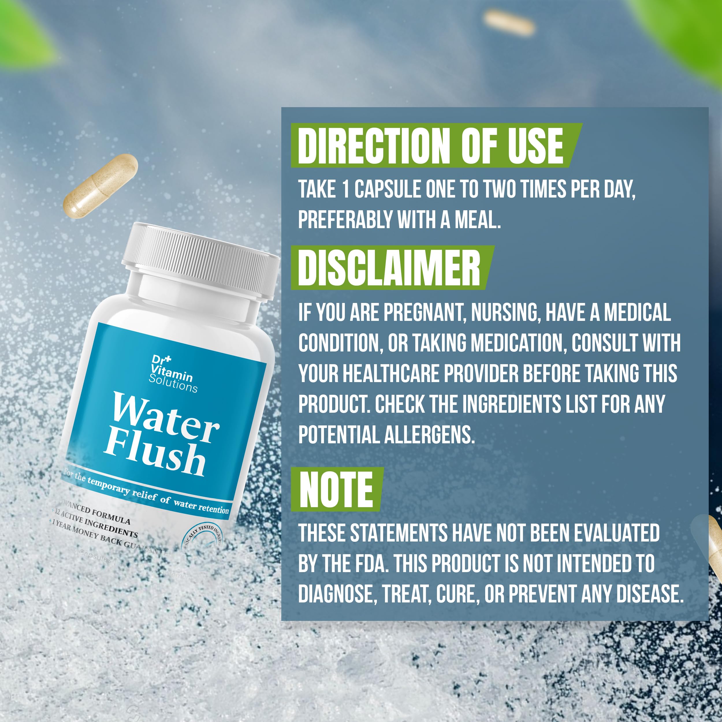 DR VITAMIN SOLUTIONS bote en bolso de playa para uso durante viajes y salidas