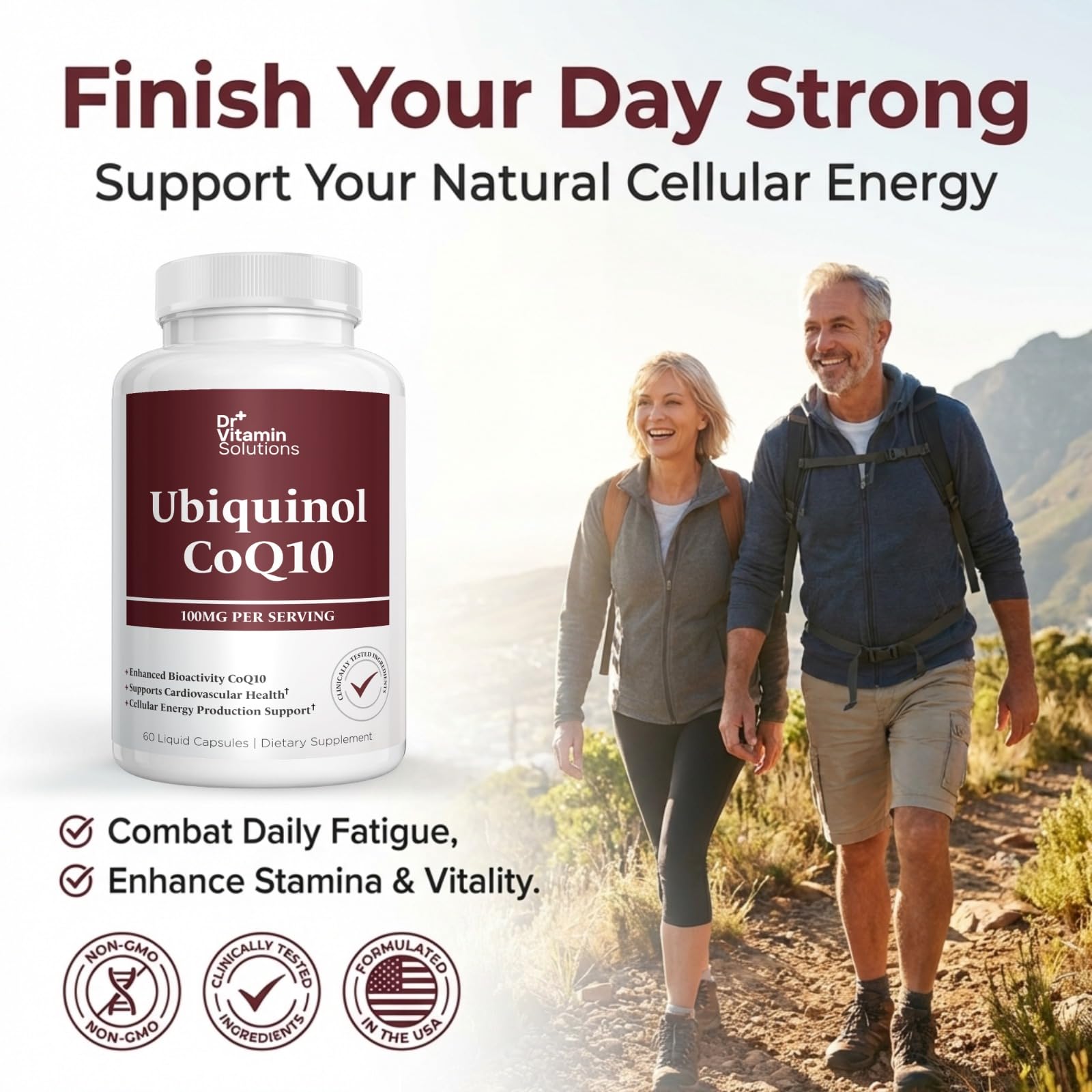 DR VITAMIN SOLUTIONS etiqueta con ingredientes y dosis clara y legible