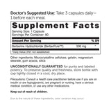 Dr. Whitaker etiqueta en primer plano resaltando 1.500 mg por día y transparencia