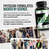 Fotografía de gymnema y ashwagandha junto al frasco Dr. Zisman ZLIM mostrando ingredientes
