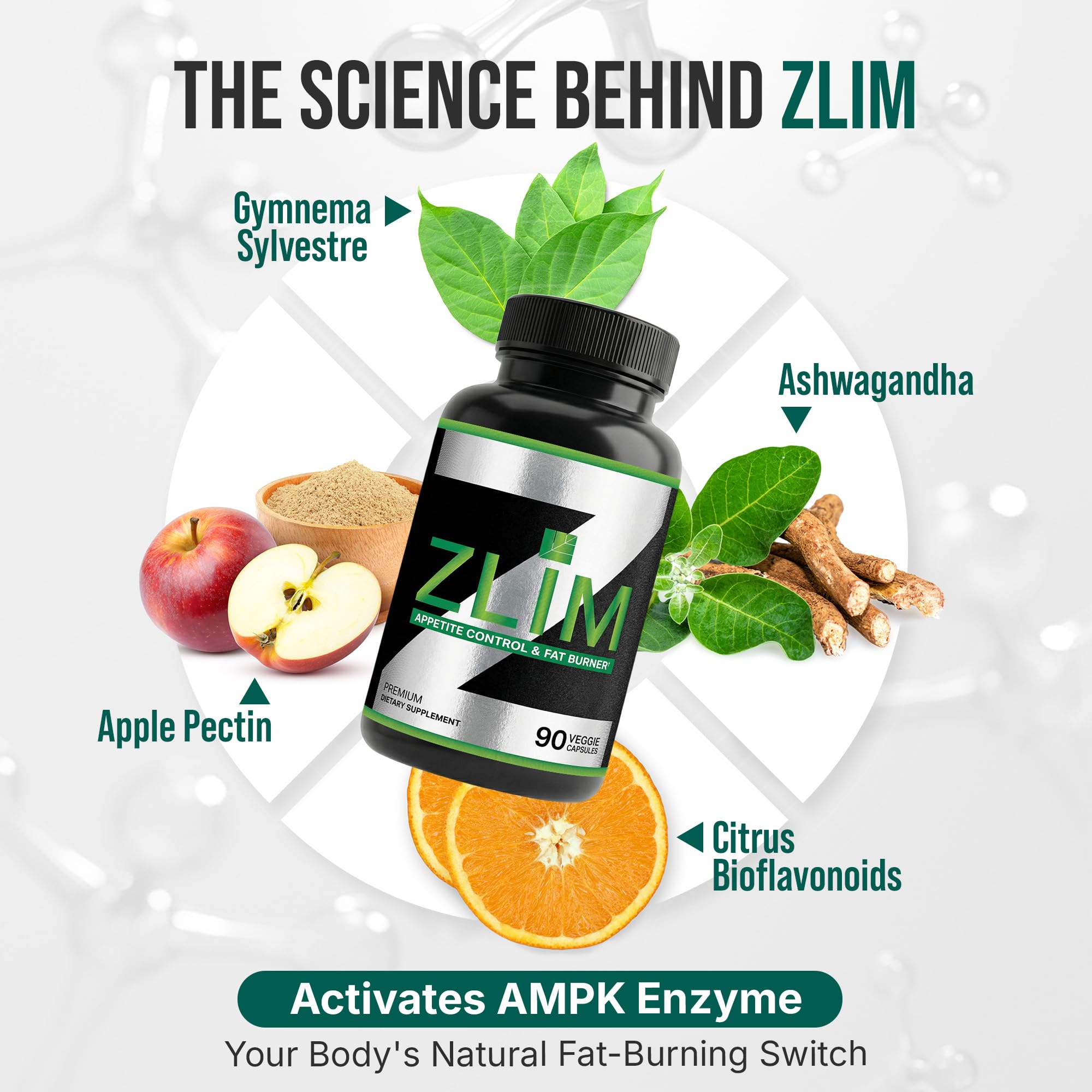 Primer plano de textura de pectina de manzana en Dr. Zisman ZLIM para fibra natural