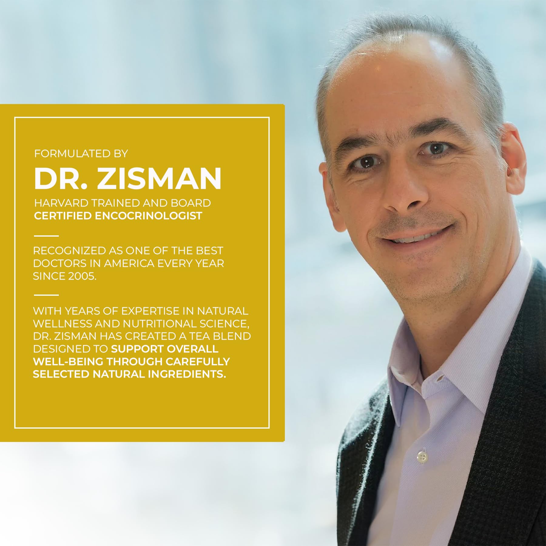 Dr. Zisman ZT Slimming Tea comparación de tamaño junto a una taza para escala