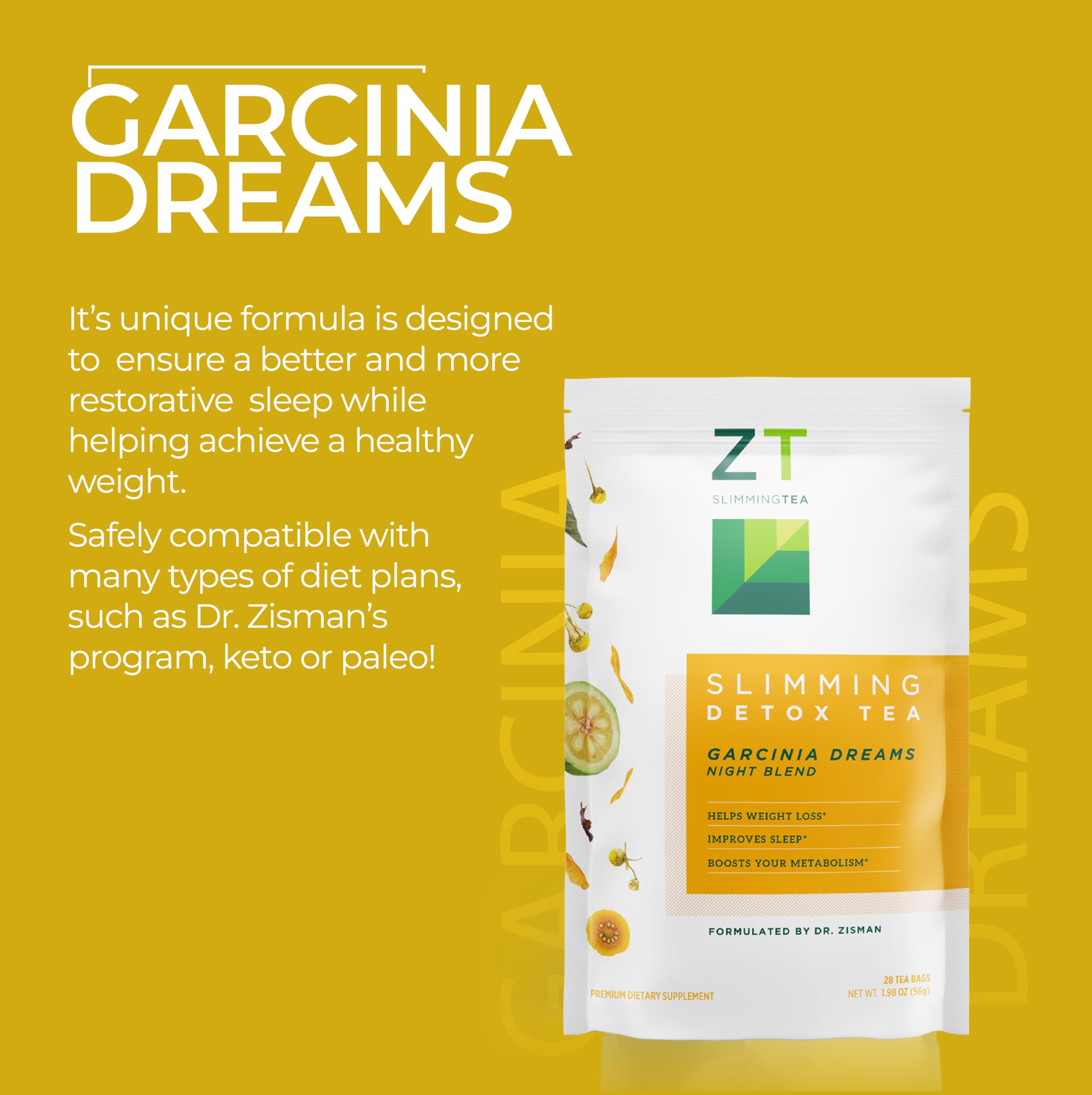 Dr. Zisman ZT Slimming Tea taza nocturna en mesa creando ambiente relajante