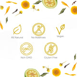 Dr. Zisman ZT Slimming Tea mezcla de hojas y Garcinia mostrando ingredientes naturales