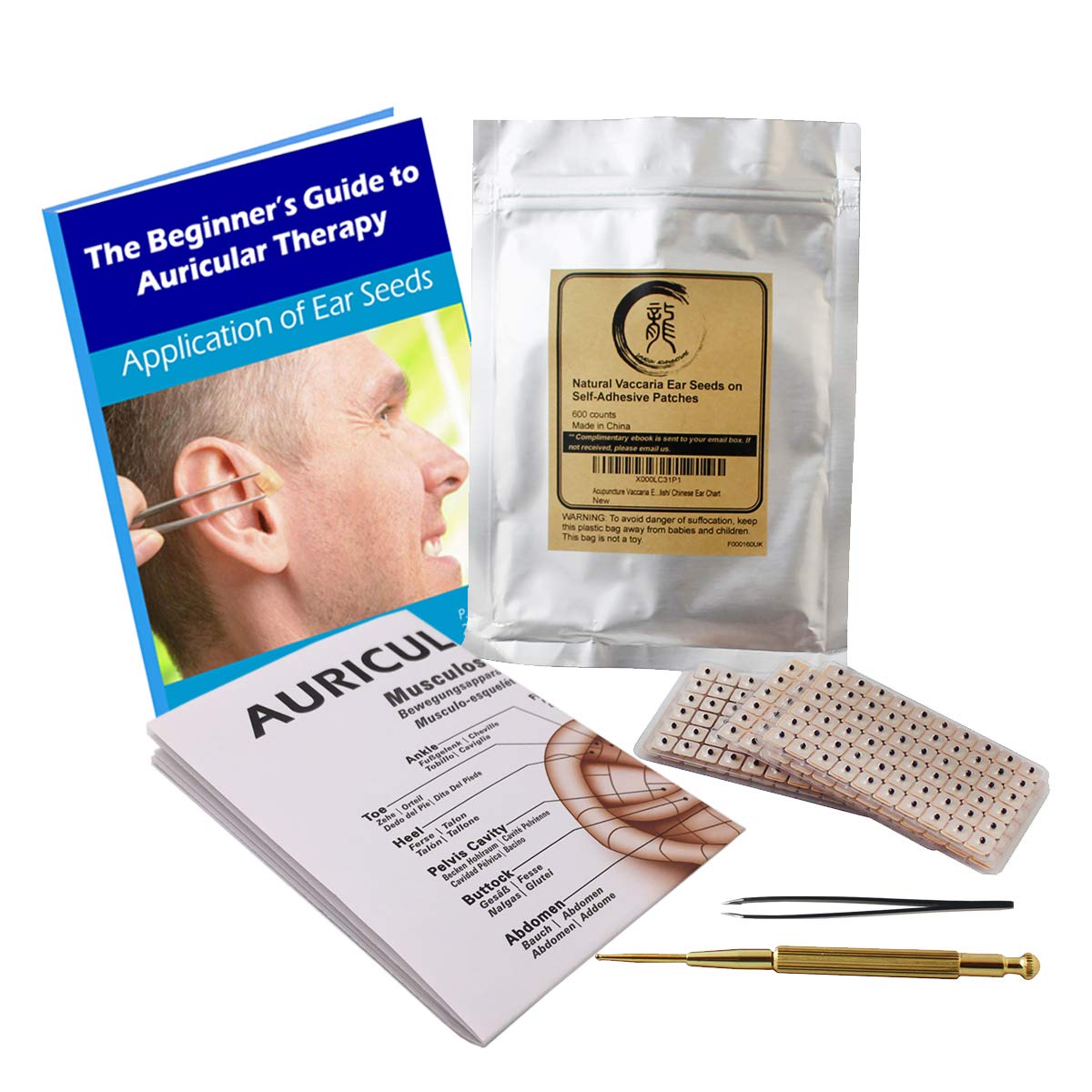 Dragon Acupuncture embalaje frontal mostrando kit completo y beneficios