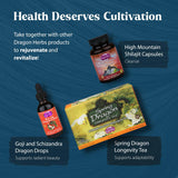 Dragon Herbs comparativa de tamaño del frasco con monedas para escala