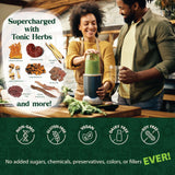 Dragon Herbs cucharada medida con polvo, muestra control de porciones