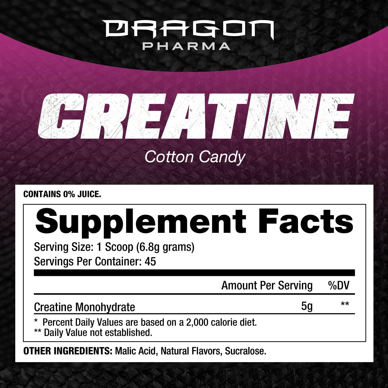 DRAGON PHARMA close-up polvo, textura fina que facilita disolución rápida
