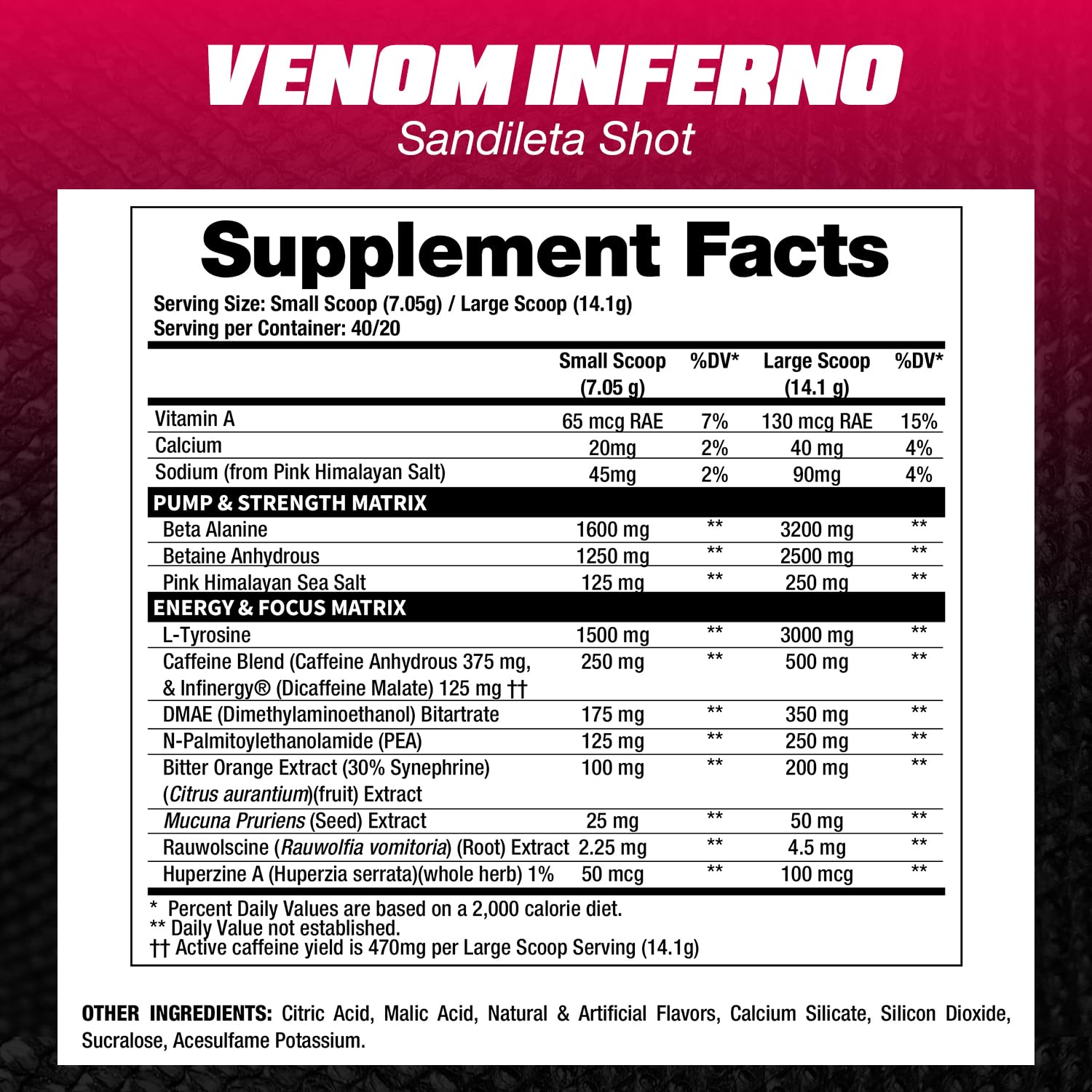 DRAGON PHARMA Venom Inferno tarro abierto con tapa, fácil acceso a porciones