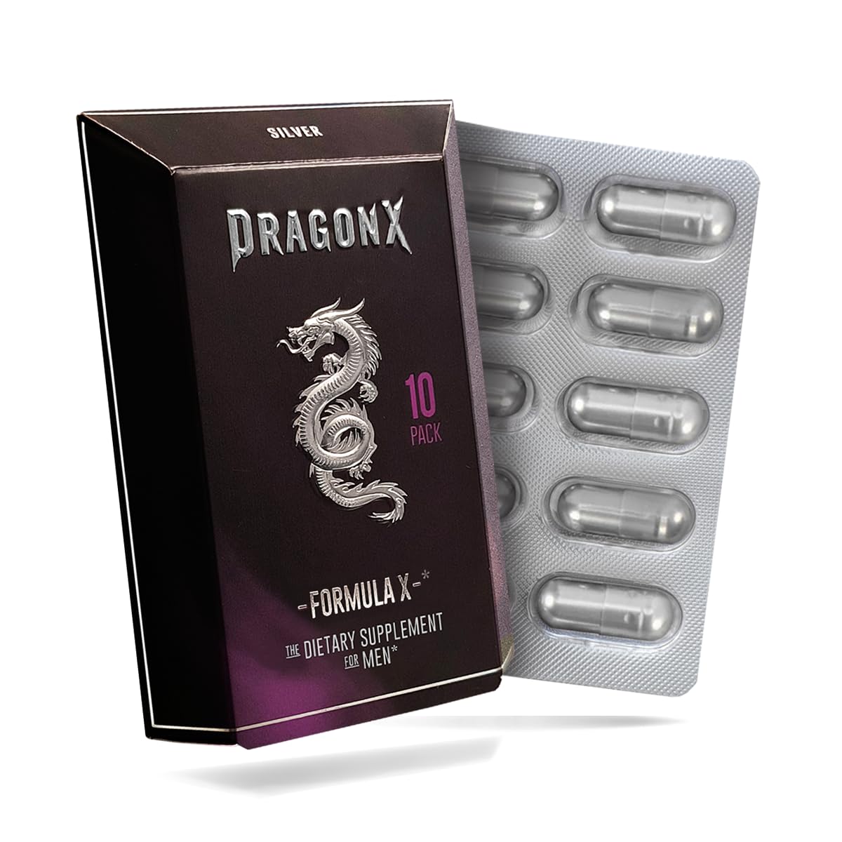 DRAGONX vista frontal del envase y beneficio de discreción