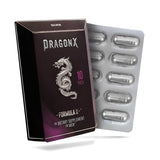 DRAGONX vista frontal del envase y beneficio de discreción