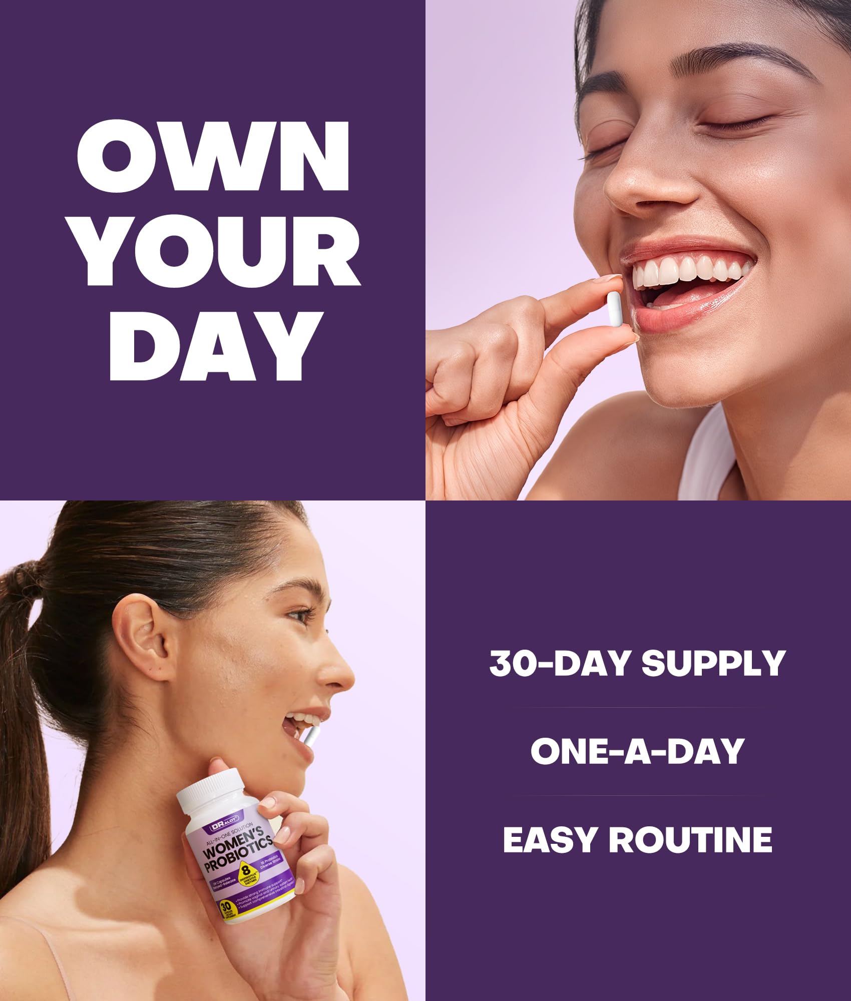 Dralot Nutrition mujer activa corriendo, bienestar íntimo y digestivo