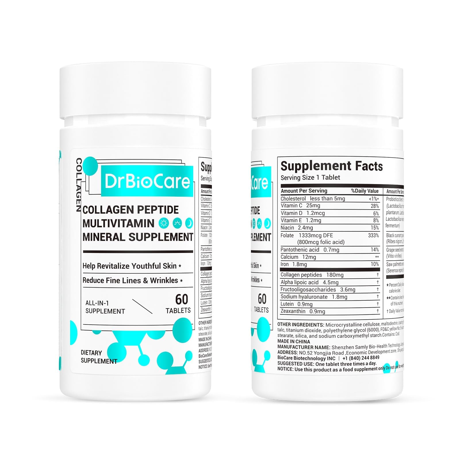 DrBioCare comparación de tamaño con la mano para referencia de dosis