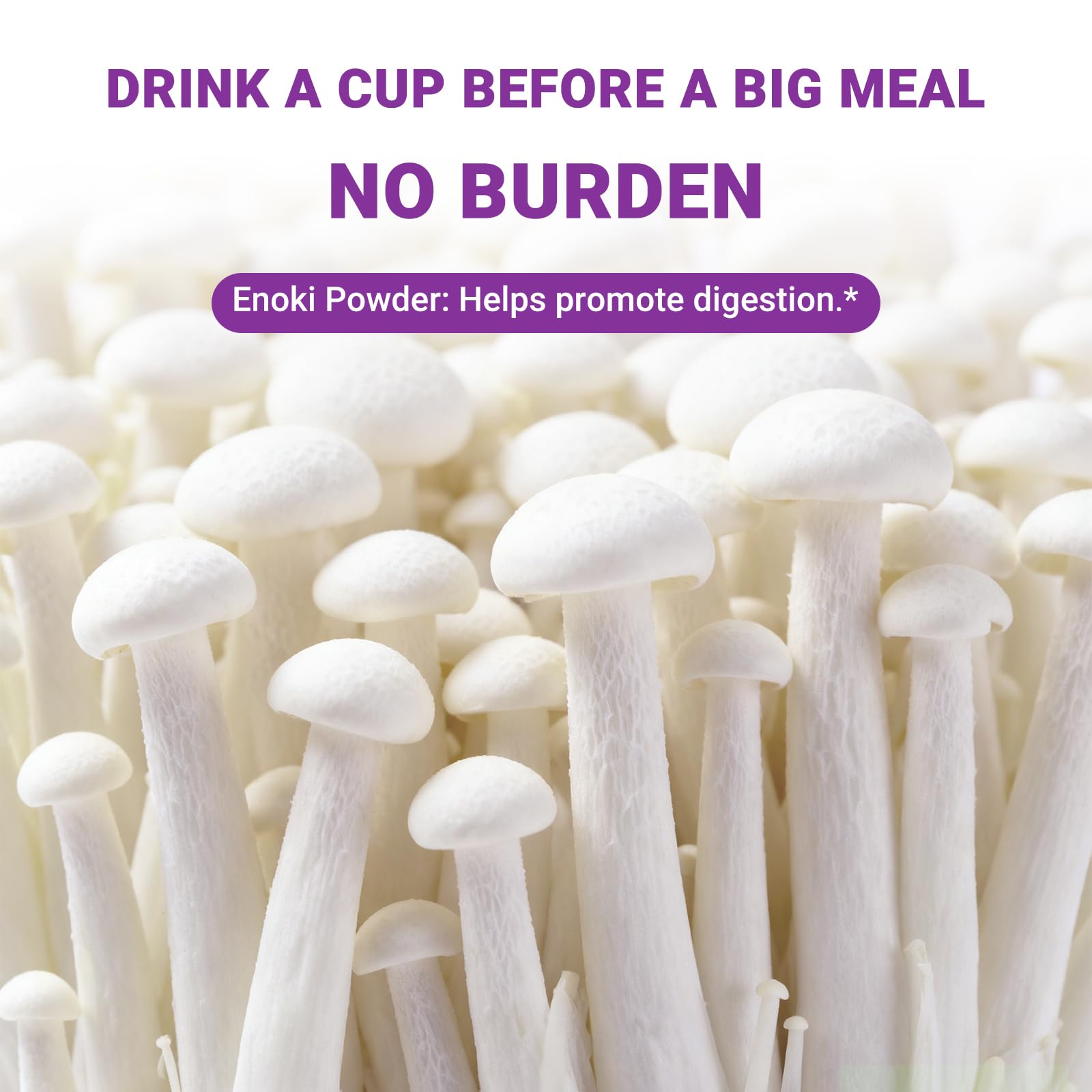 DrBioCare sobre vertido en vaso listo para mezclar ayuda a digestión antes de comer