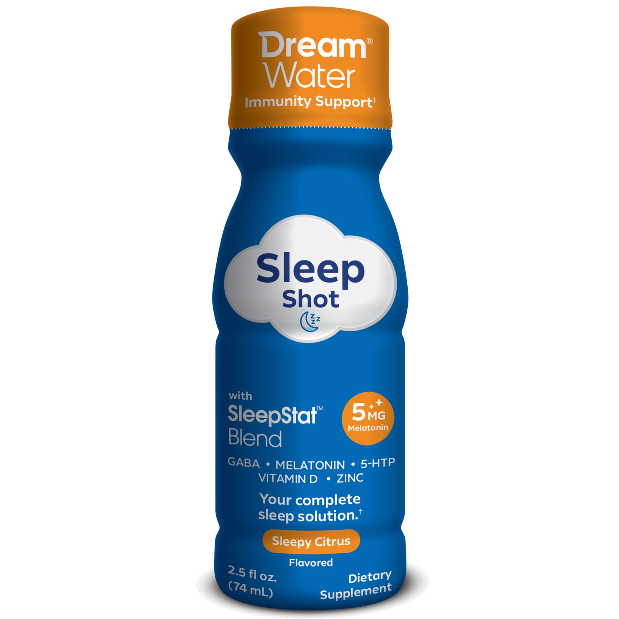 Dream Water etiqueta con lista de ingredientes y beneficios claros