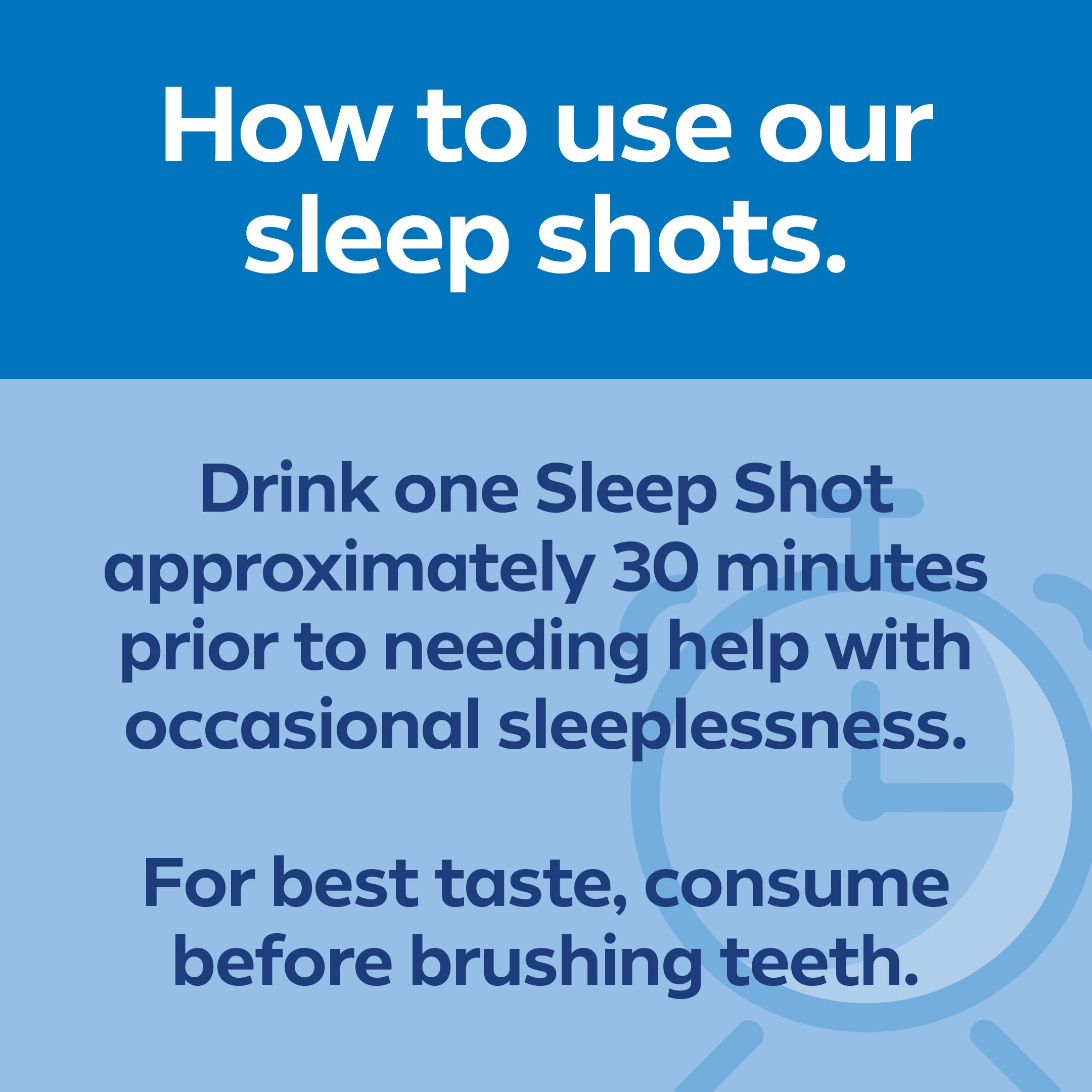 Dream Water shot en mesita de noche señalando uso antes de dormir