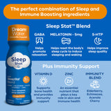 Dream Water textura y color del shot Sleepy Citrus, atractivo natural