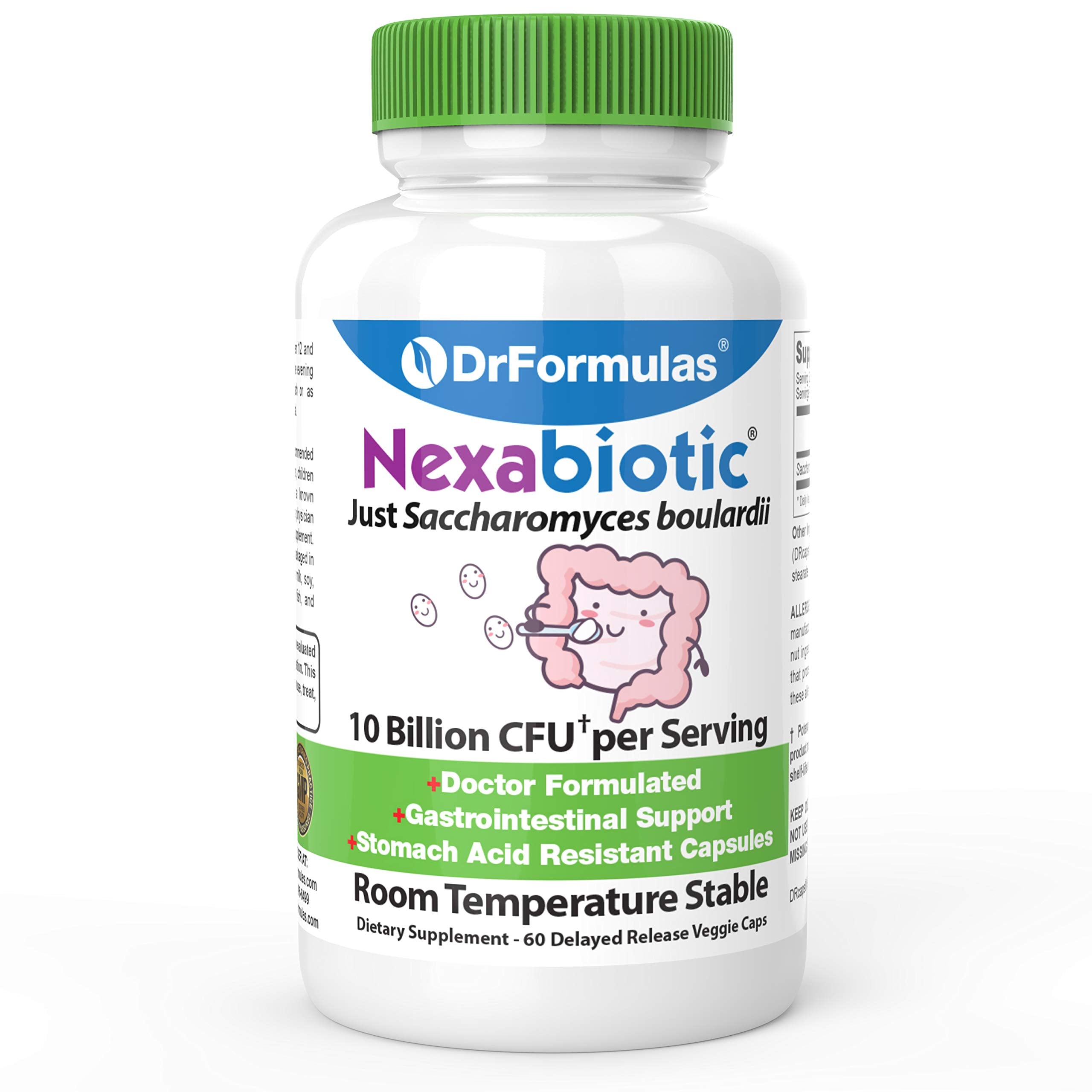 DrFormulas frente del envase que muestra 60 cápsulas y beneficio de soporte digestivo