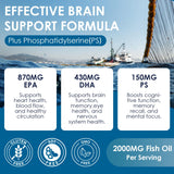 DRFOSTER detalle de la etiqueta que muestra EPA, DHA, PS y vitamina E