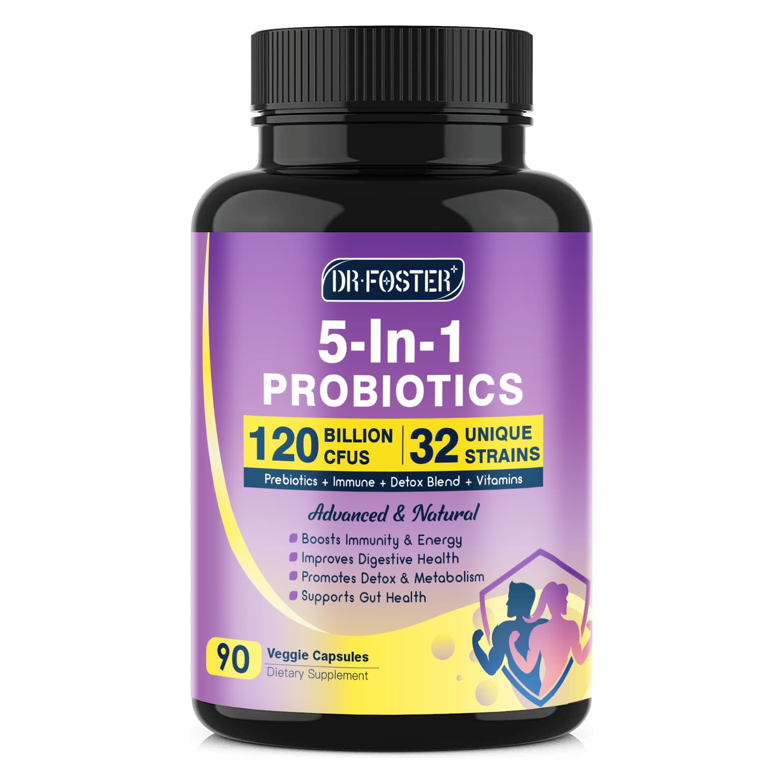 DRFOSTER envase frontal mostrando 90 cápsulas y beneficios claros