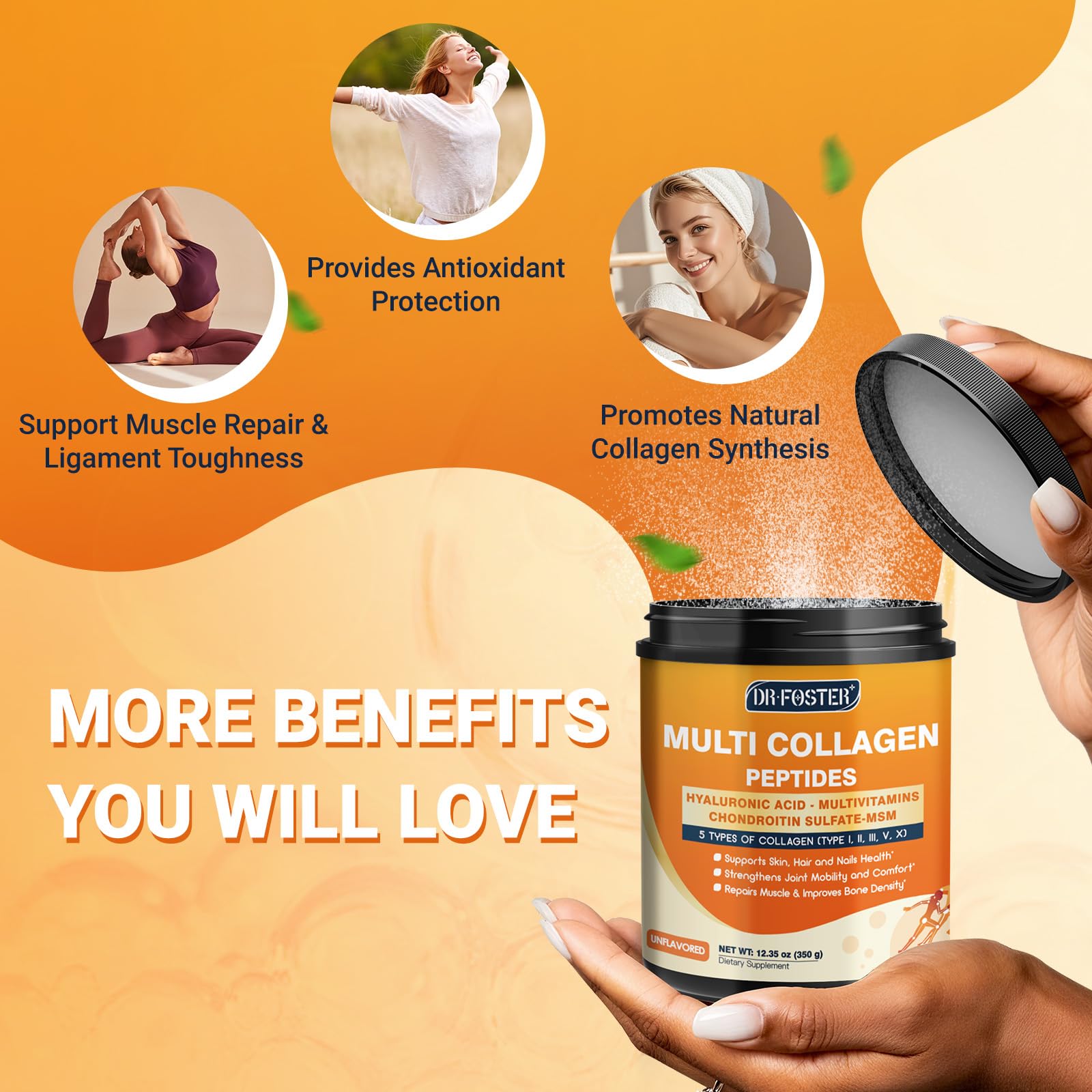DRFOSTER etiqueta con ingredientes, muestra transparencia y calidad