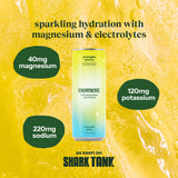 Drink Your Meditation primer plano burbujeo resaltando frescura efervescente