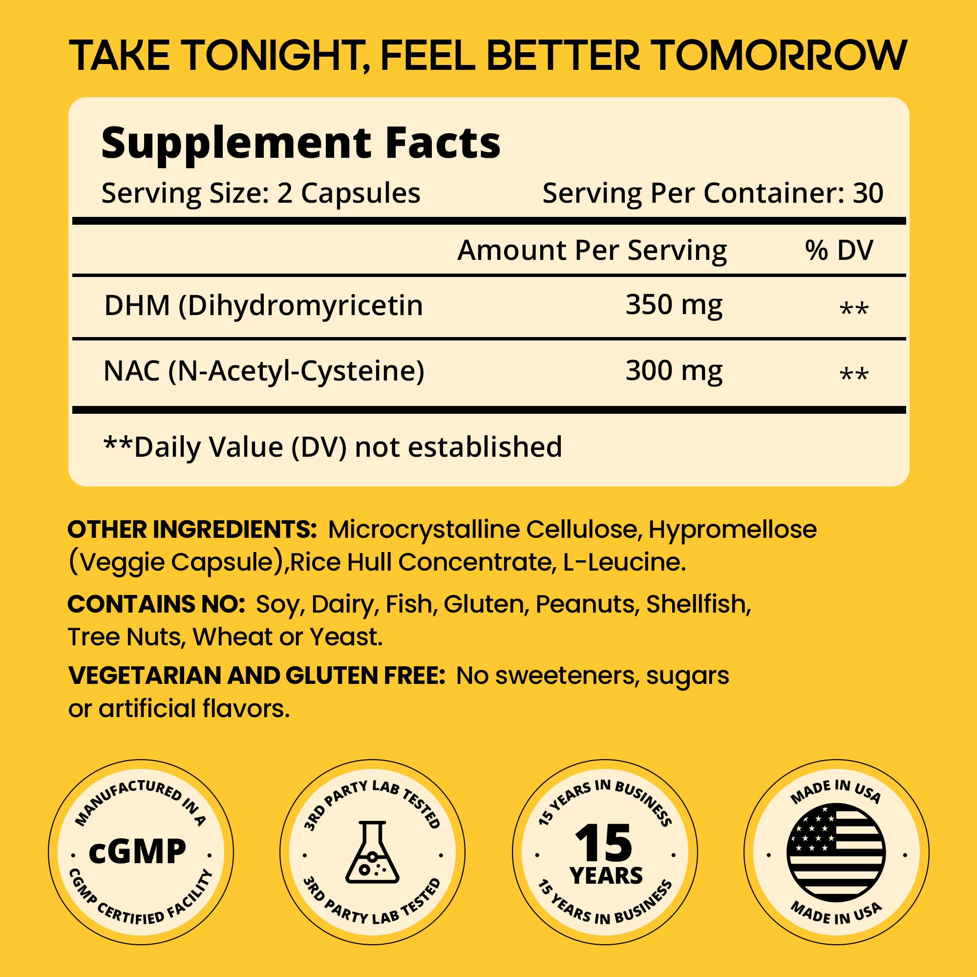 drinkwel etiqueta con información nutricional y lista de ingredientes segura