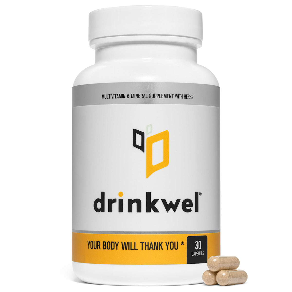 drinkwel frente del envase mostrando diseño y beneficio restaurador
