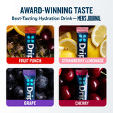 DripDrop sobre junto a mano para comparar tamaño y mostrar portabilidad práctica