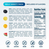 DripDrop cuatro sabores presentados juntos resaltando variedad y elección