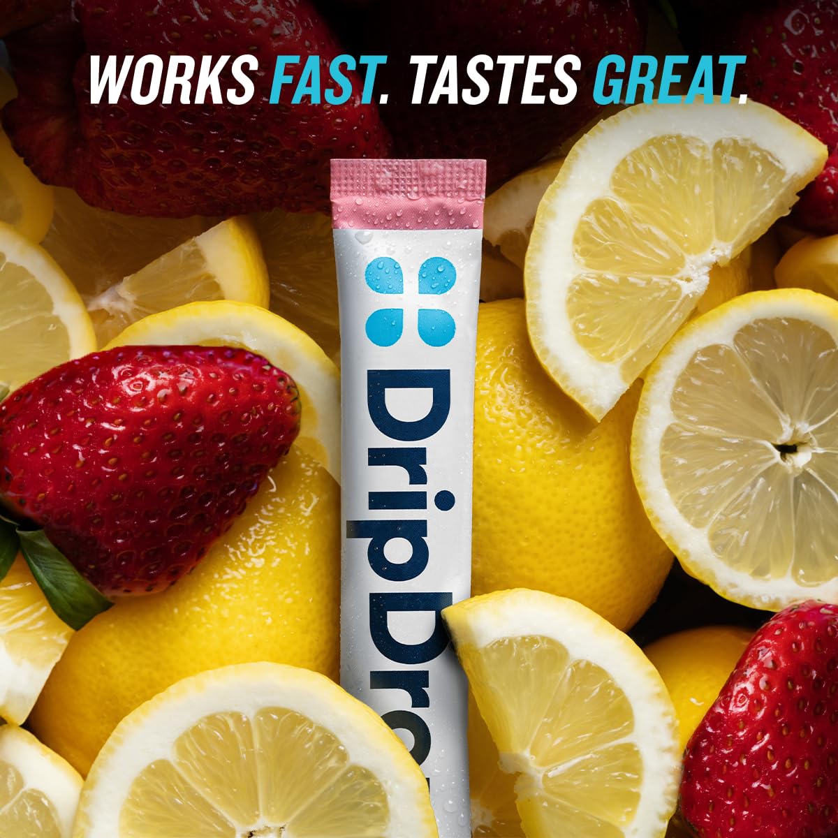 DripDrop etiqueta con ingredientes y valores, transparencia y confianza