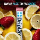 DripDrop etiqueta con ingredientes y valores, transparencia y confianza
