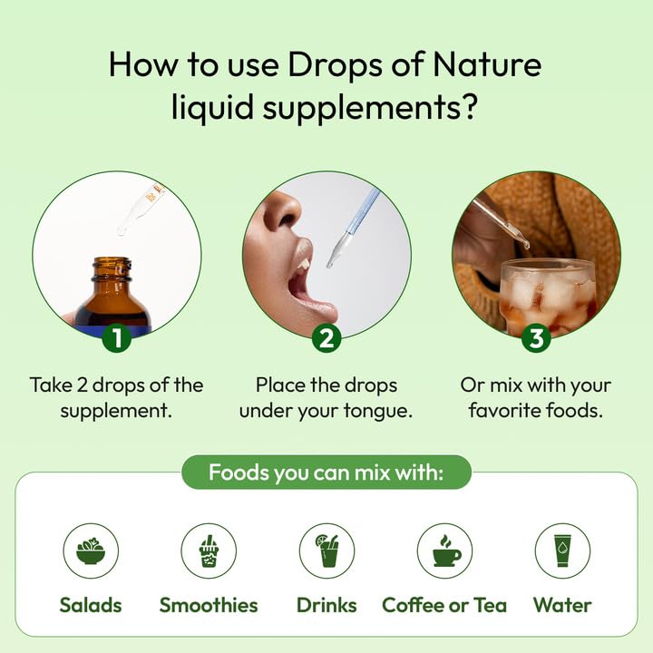 Drops Of Nature frasco en cocina ilustrando uso cotidiano y conveniencia