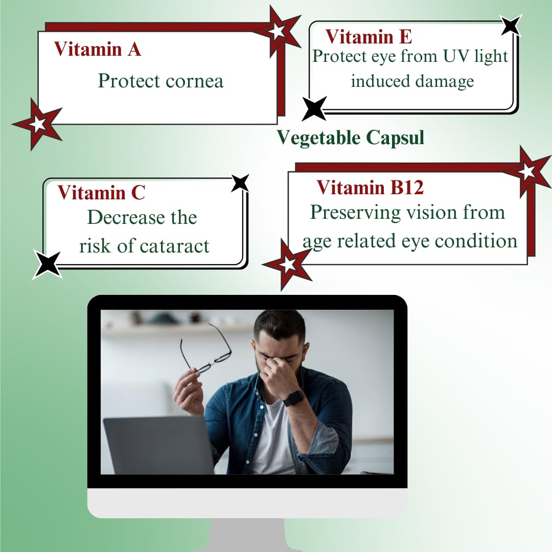 Dr's Nature & Nutrition persona usando computadora reflejando protección visual