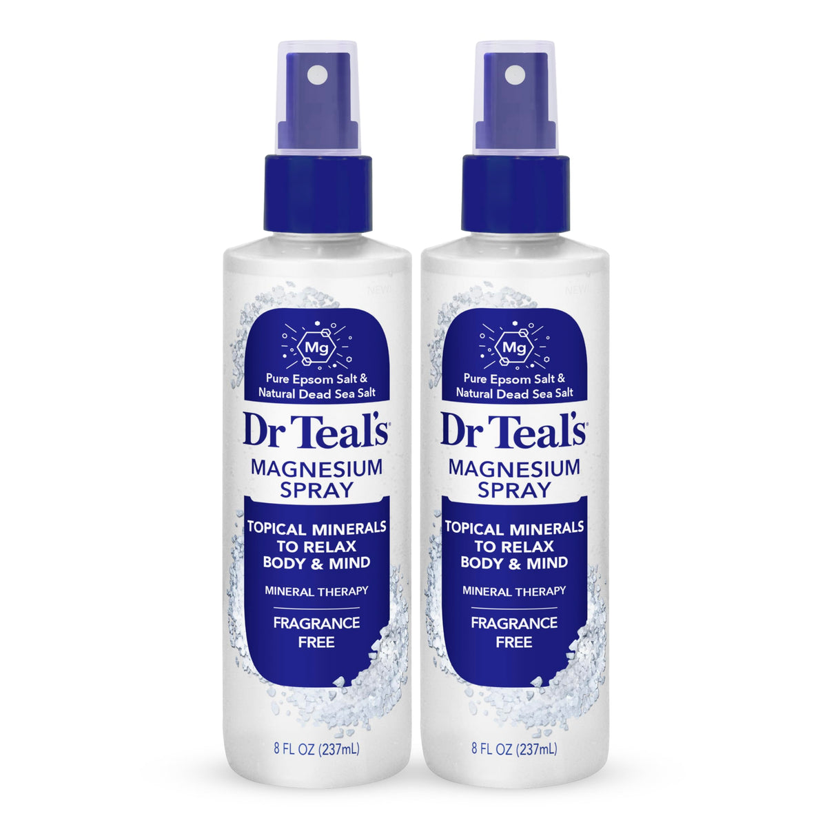 Dr Teal's botella frontal mostrando el diseño y tamaño práctico