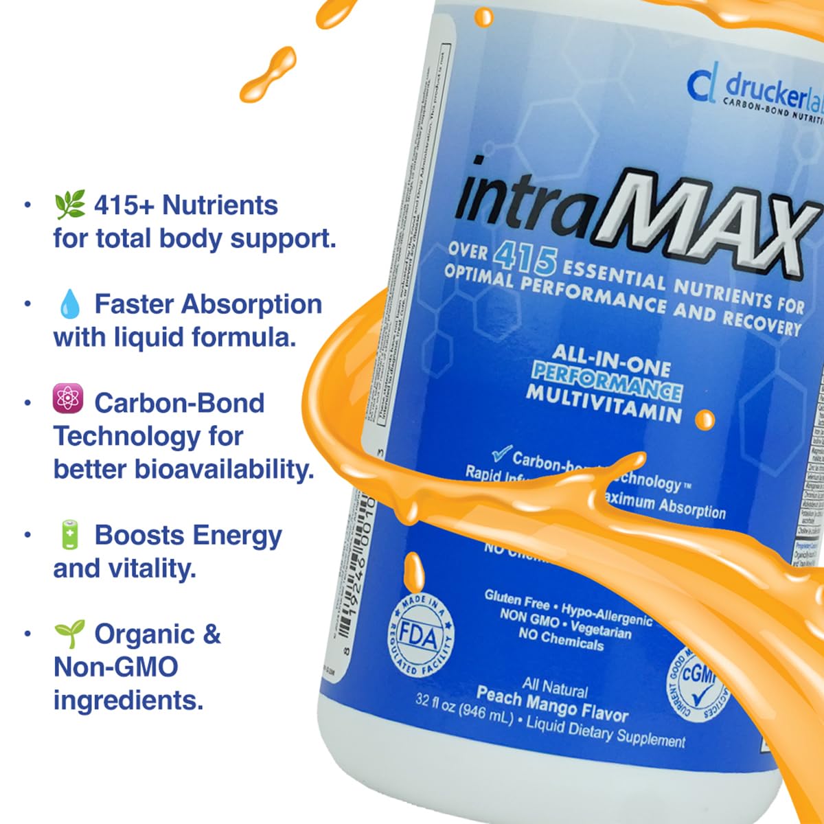 Drucker Labs intraMAX en cocina estilo de vida apoyo a la rutina diaria saludable