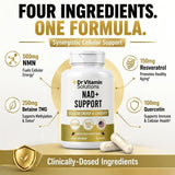 DR VITAMIN SOLUTIONS ingredientes clave NMN Resveratrol Quercetina en foco