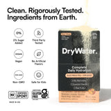 DryWater mezcla en vaso lista para beber y mejorar hidratación