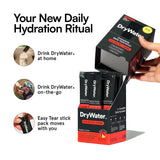 Persona sosteniendo un stick DryWater en mano, ideal para viajes y actividad
