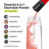 Polvo DryWater con partículas de fruta orgánica para sabor natural y nutrientes