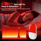 DSJGB primer plano del LED 670nm mostrando espectro rojo sin luz azul