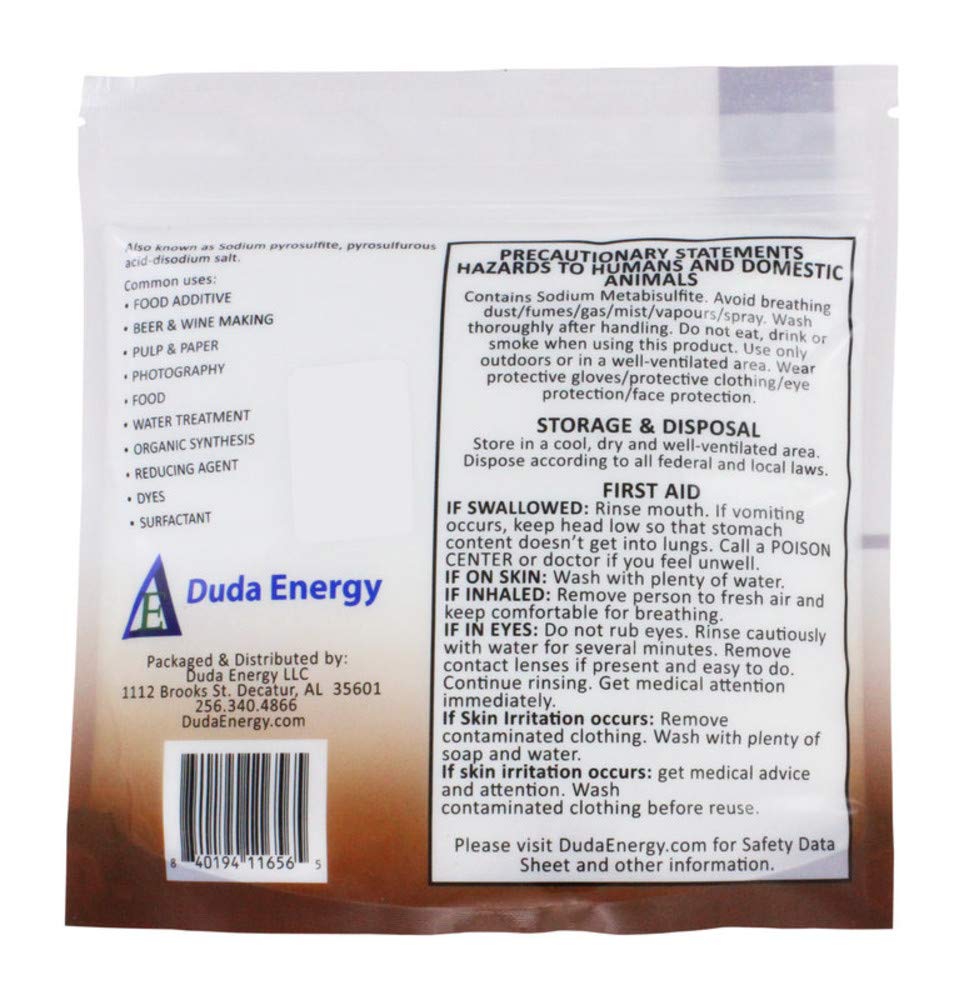 Duda Energy gránulos blancos texturizados alta pureza para disolución uniforme