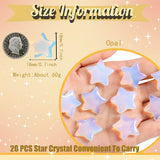 DUQGUHO caja abierta con estrellas opalite, embalaje seguro y listo para almacenar