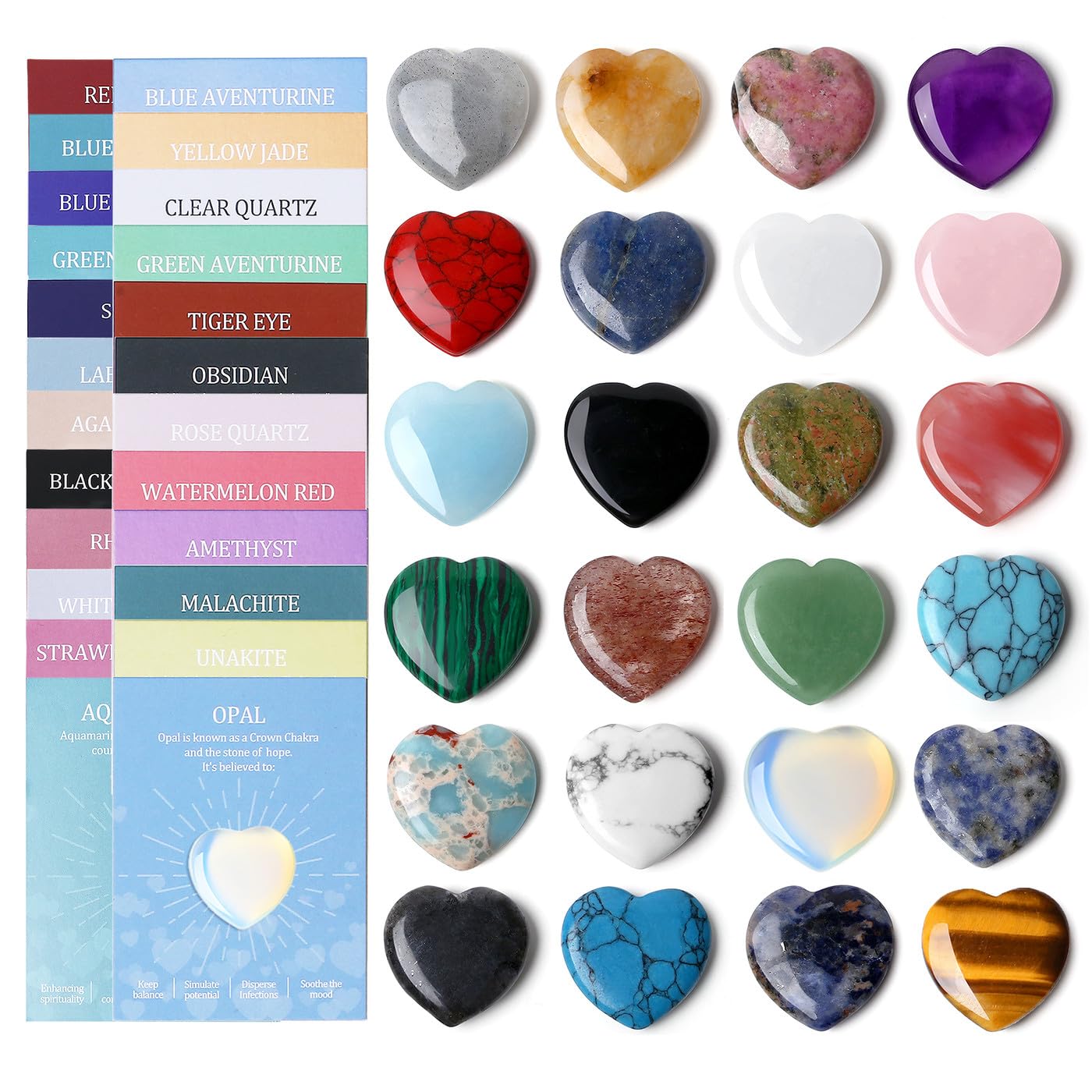 DUQGUHO caja abierta con 24 corazones listos para regalar